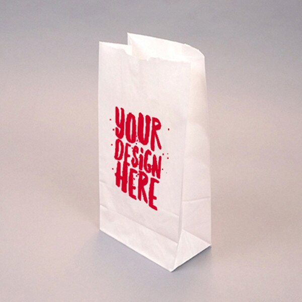 Custom-Printed White Kraft 12-lb Ba